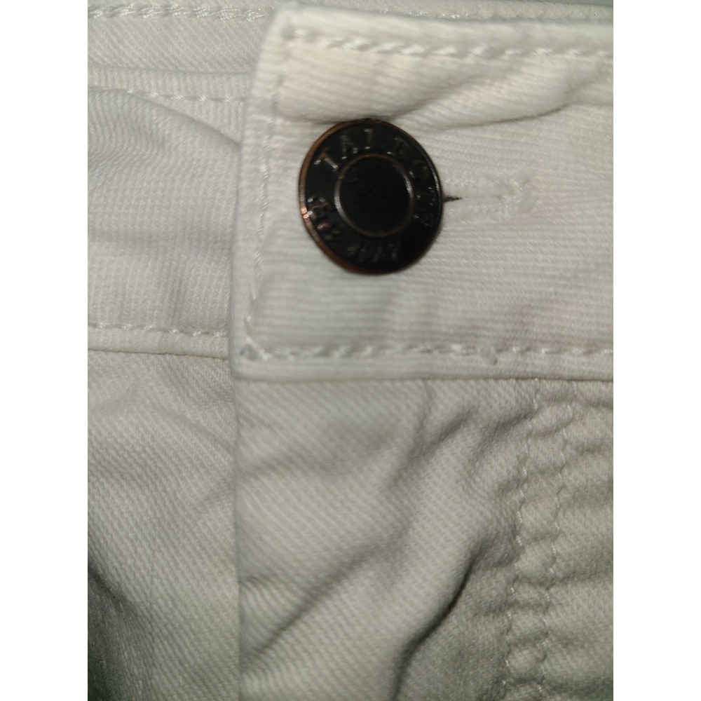 Talbots Women's  Jeans Straight Ankle Heritage Hi Rise White 5‎ Pocket 20W - Picture 5 of 6